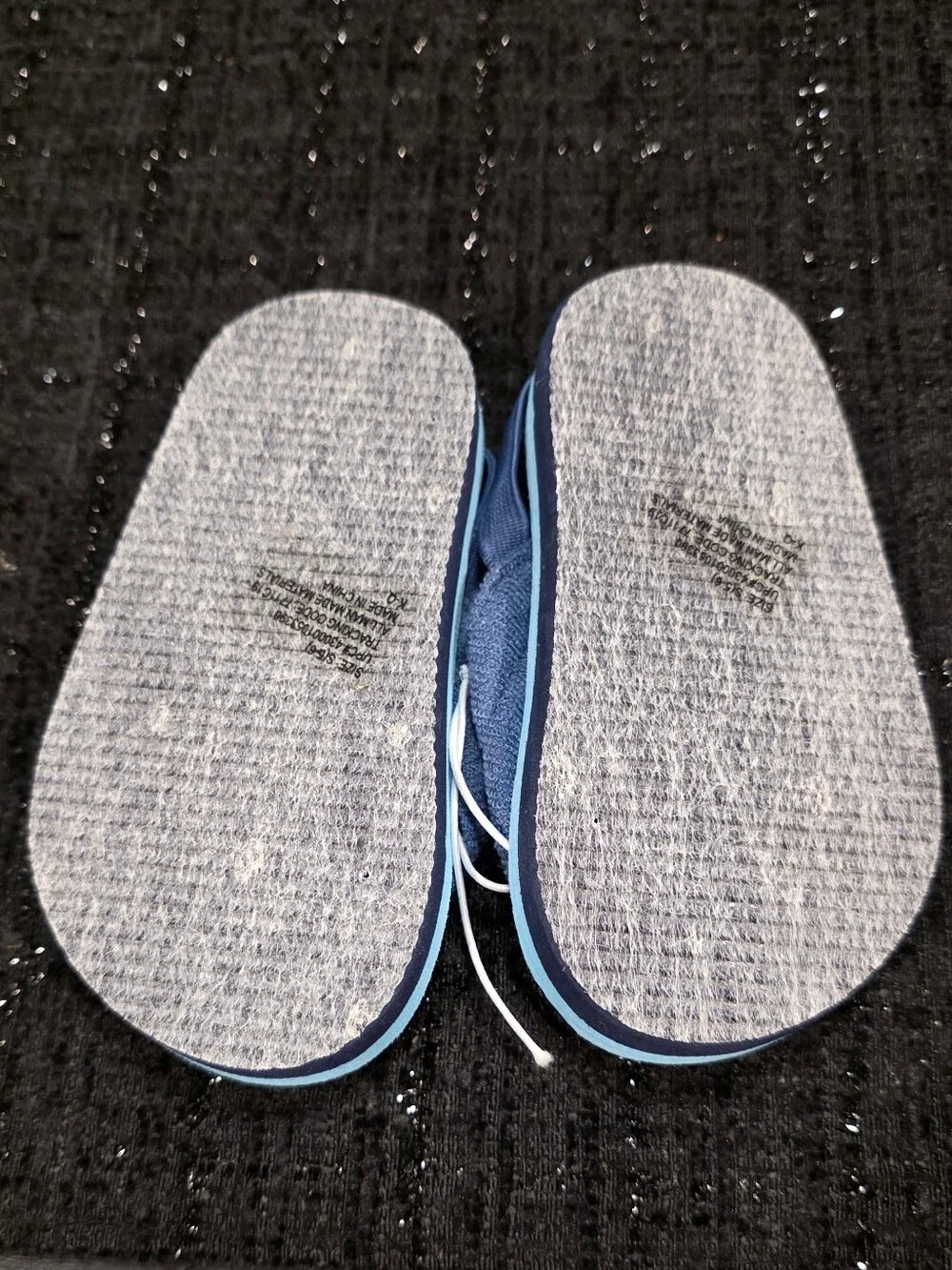 Toddler Flip Flops Small (5-6) With Back Blue Sailing